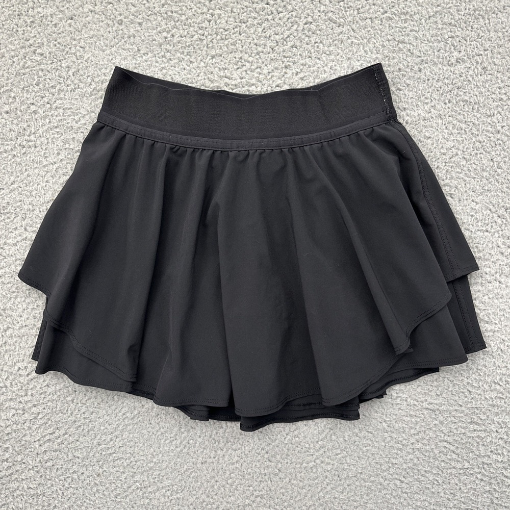 Lululemon Court Rival High Rise Skirt Skort Black Athletic Tennis Women's 4